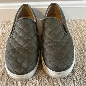 Olive green sneakers